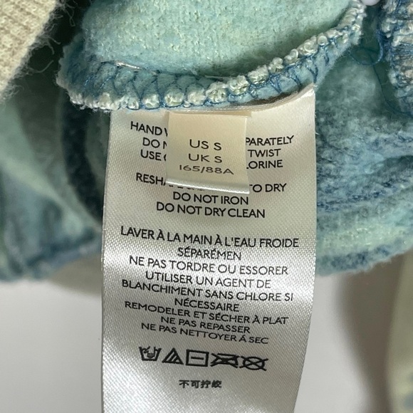 Free People Bohemian Crochet Oversized Tie Dye Full Zip Sweatshirt Bomber Jacket - Picture 13 of 16